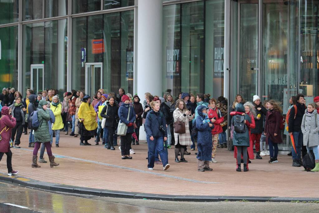 Politie aanwezig bij demonstratie