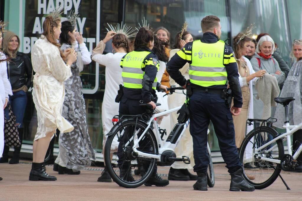 Politie aanwezig bij demonstratie