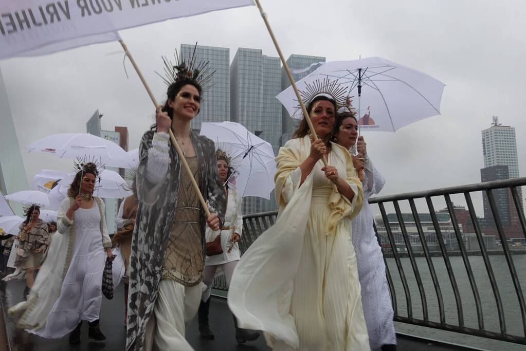 Politie aanwezig bij demonstratie