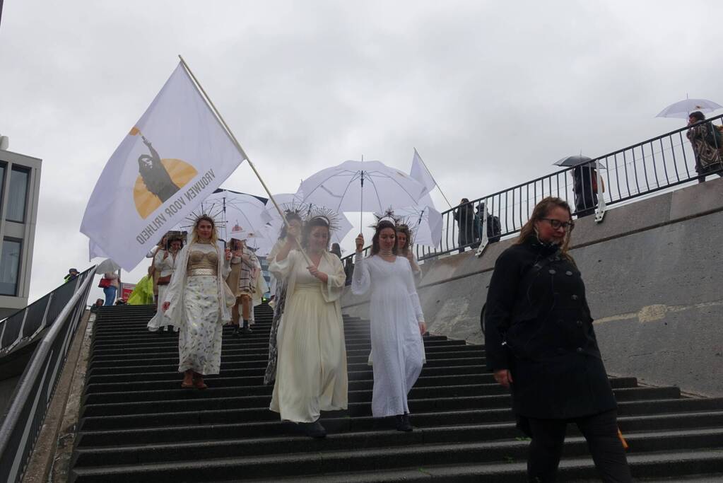 Politie aanwezig bij demonstratie
