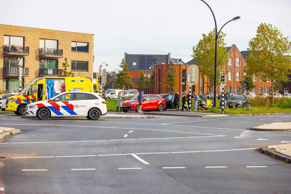 Kop-staart botsing voor stoplicht