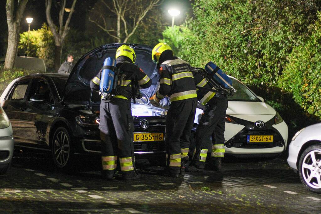 Geparkeerde personenwagen verwoest door brand