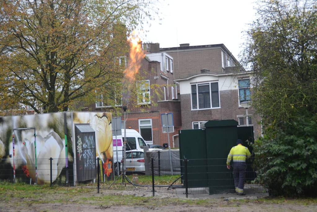 Dakbrand blijkt affakkelen van gas