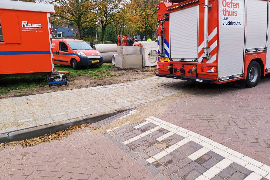 Gas- en waterleiding geraakt bij werkzaamheden