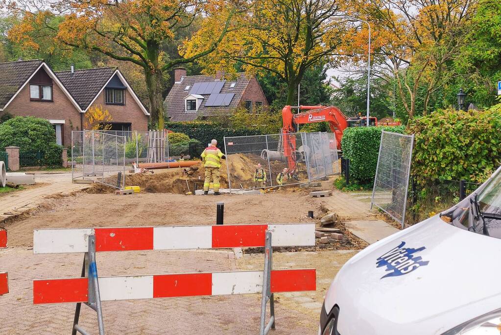Gas- en waterleiding geraakt bij werkzaamheden