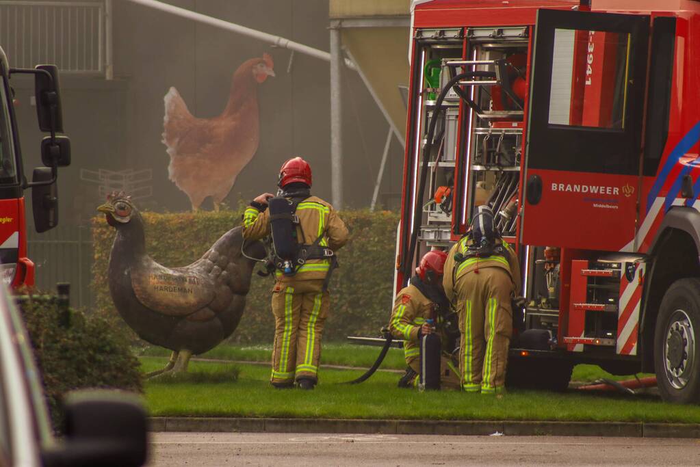 Brand in leegstaande kippenstal
