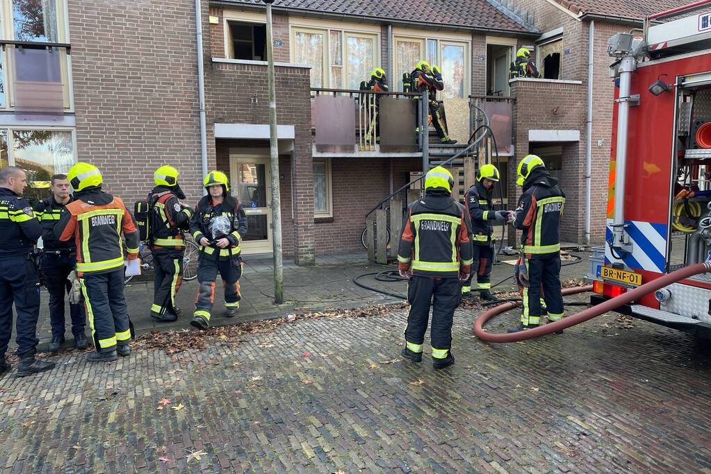 Deur open gezaagd bij brand