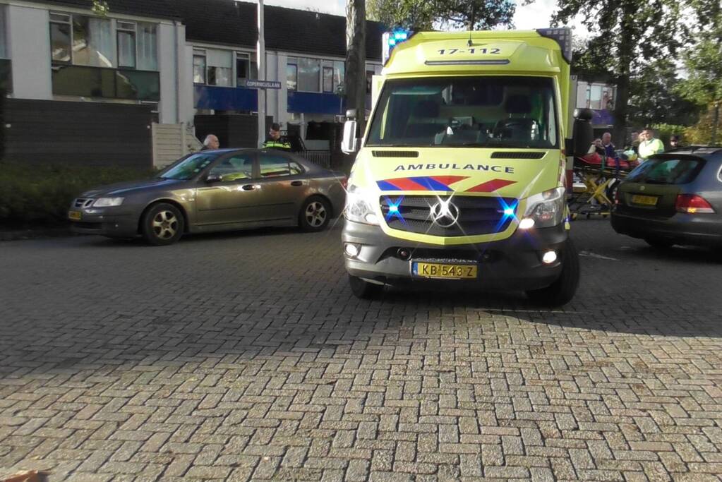 Fietser gewond bij botsing met auto