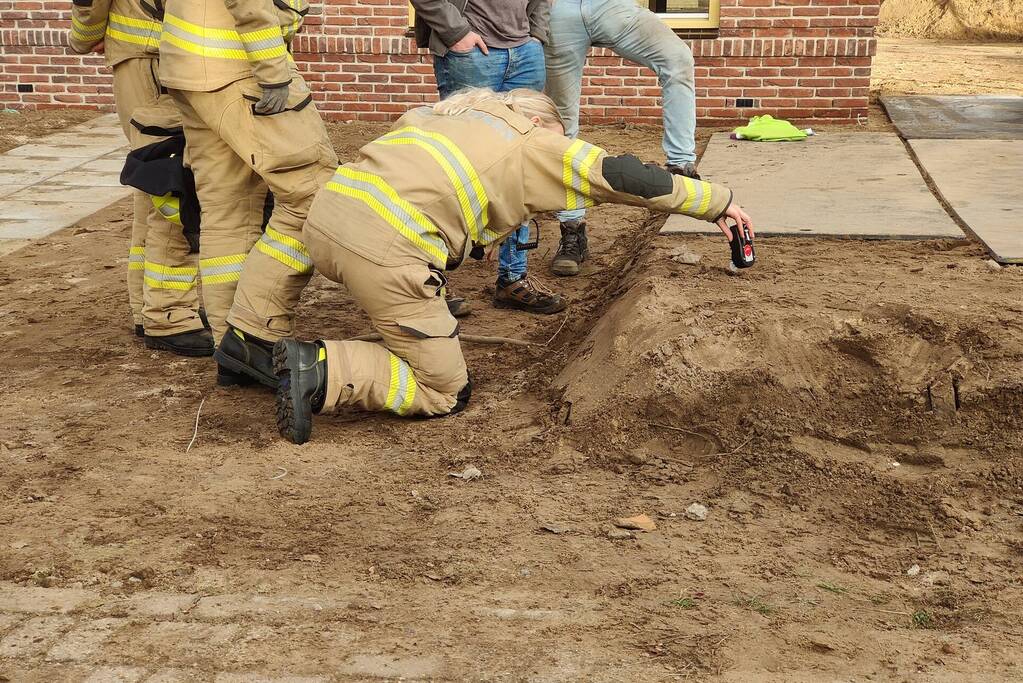 Gasleiding geraakt bij werkzaamheden