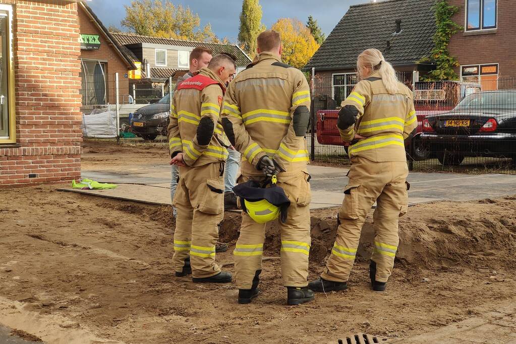 Gasleiding geraakt bij werkzaamheden