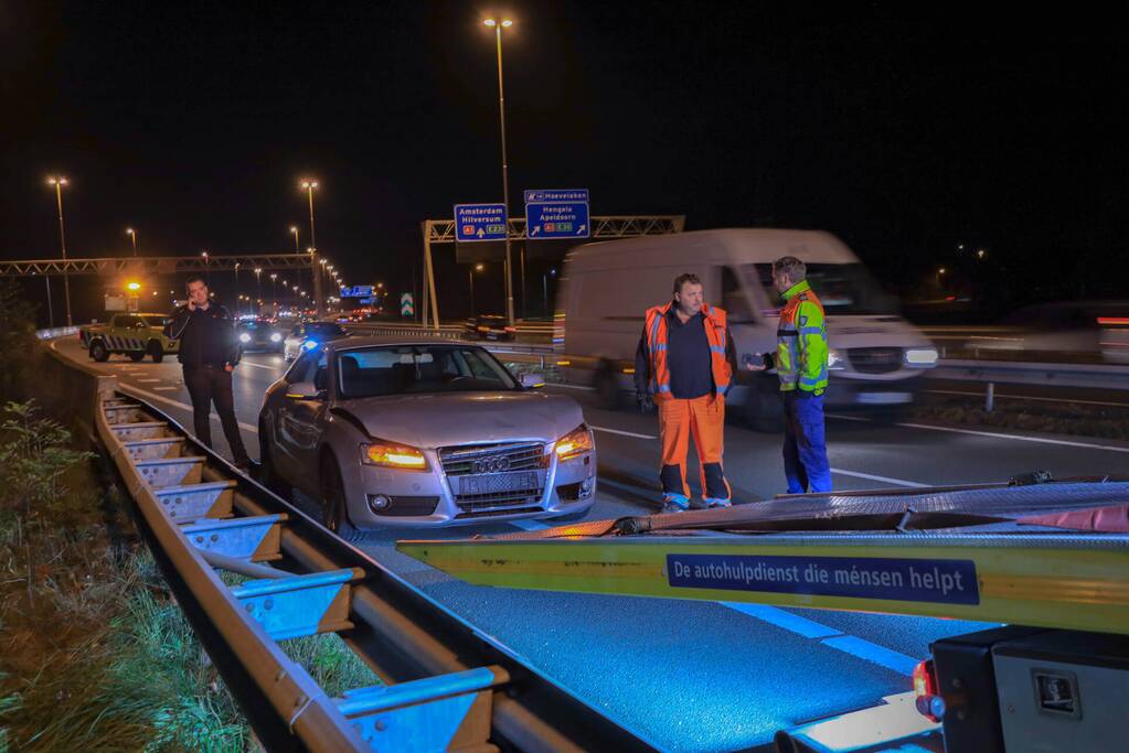 Schade bij kettingbotsing op snelweg