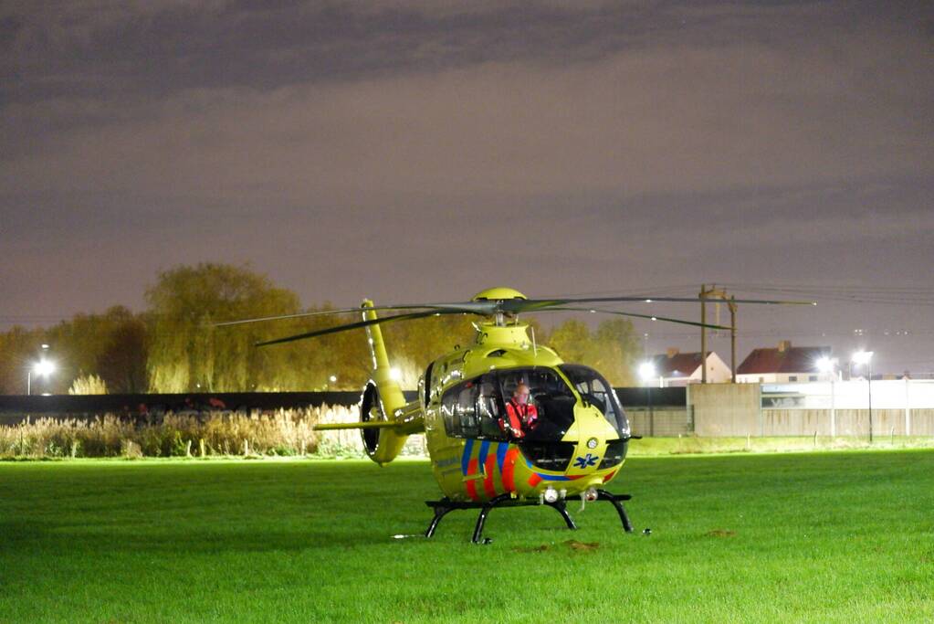 Traumahelikopter landt voor melding