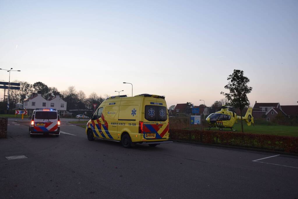 Traumahelikopter landt voor incident
