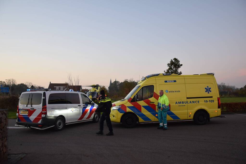 Traumahelikopter landt voor incident