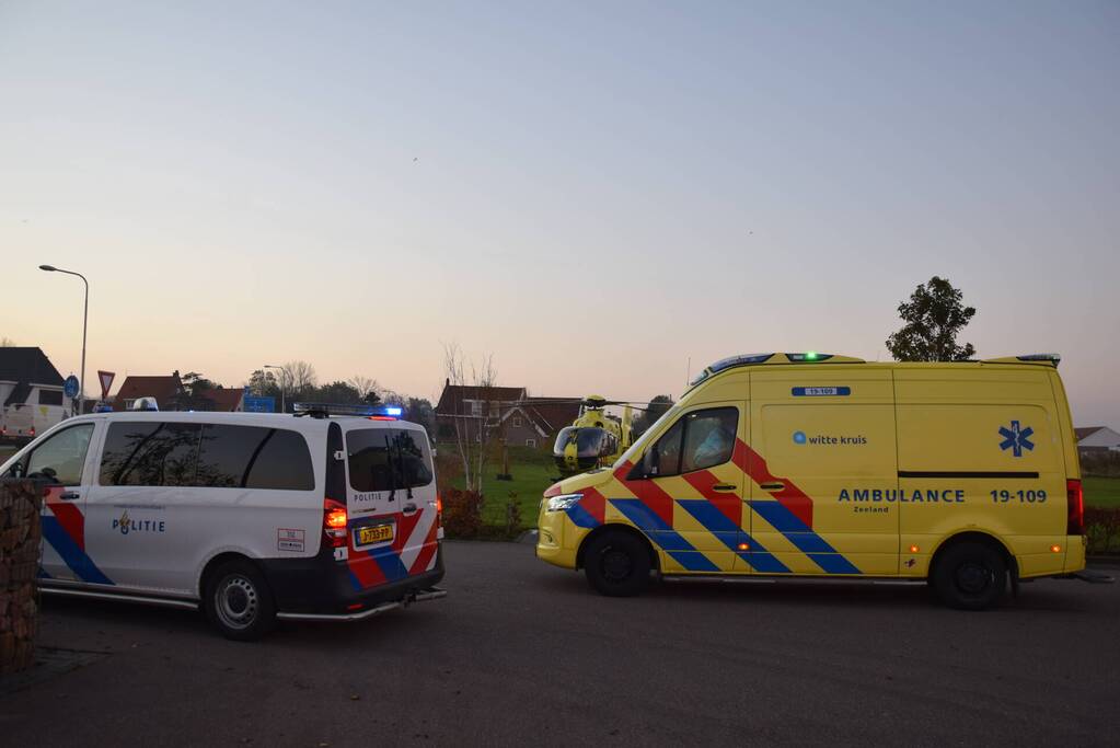 Traumahelikopter landt voor incident