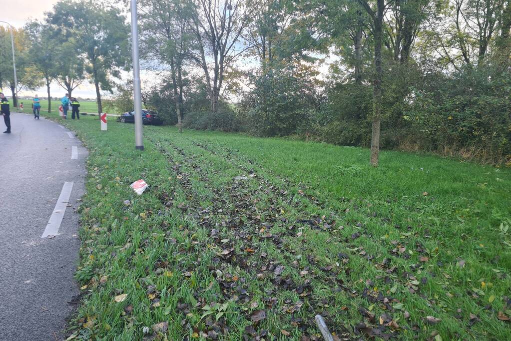 Bestuurder verliest macht over stuur en raakt boom