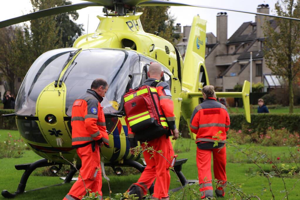Veel bekijks bij inzet traumahelikopter