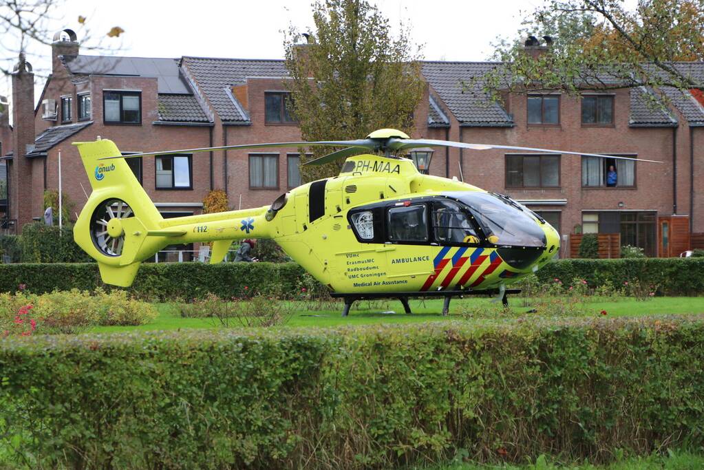 Veel bekijks bij inzet traumahelikopter