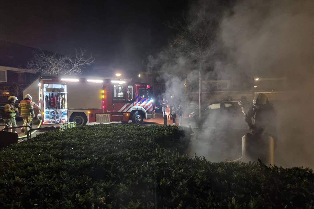 Veel rookontwikkeling door brand in container