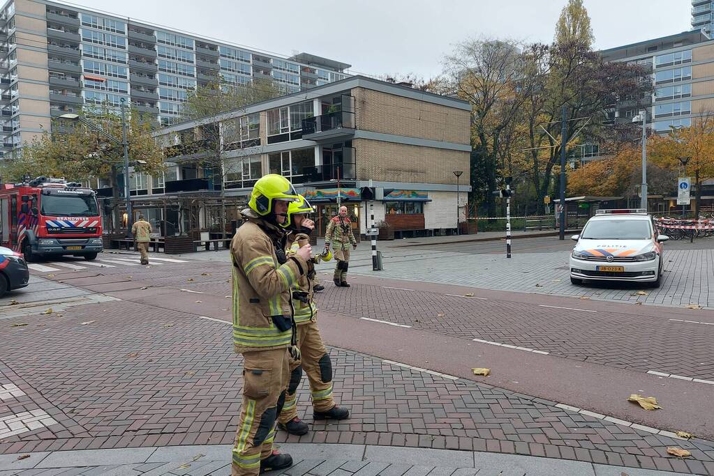 Straat afgesloten door gaslucht