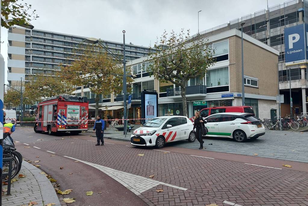 Straat afgesloten door gaslucht