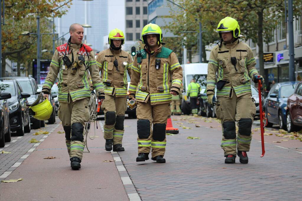 Straat afgesloten door gaslucht