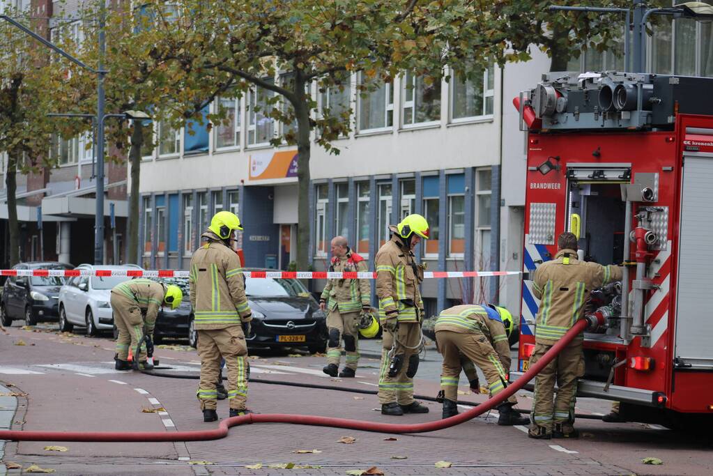 Straat afgesloten door gaslucht