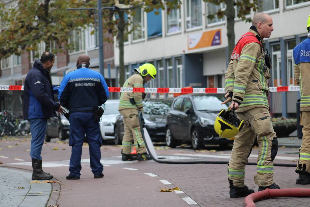 Straat afgesloten door gaslucht
