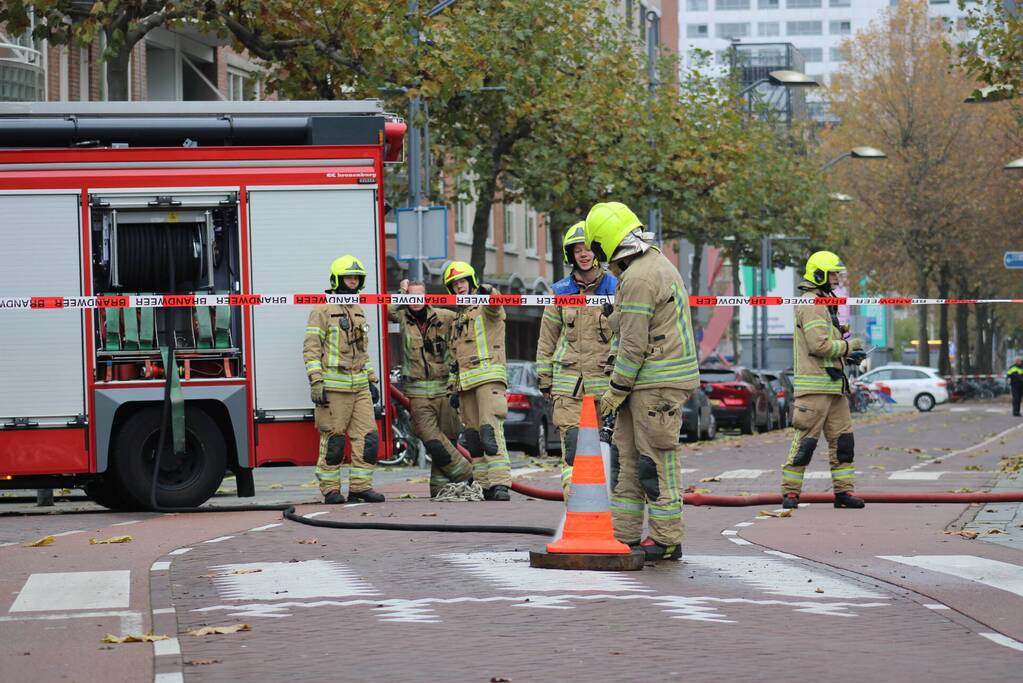 Straat afgesloten door gaslucht