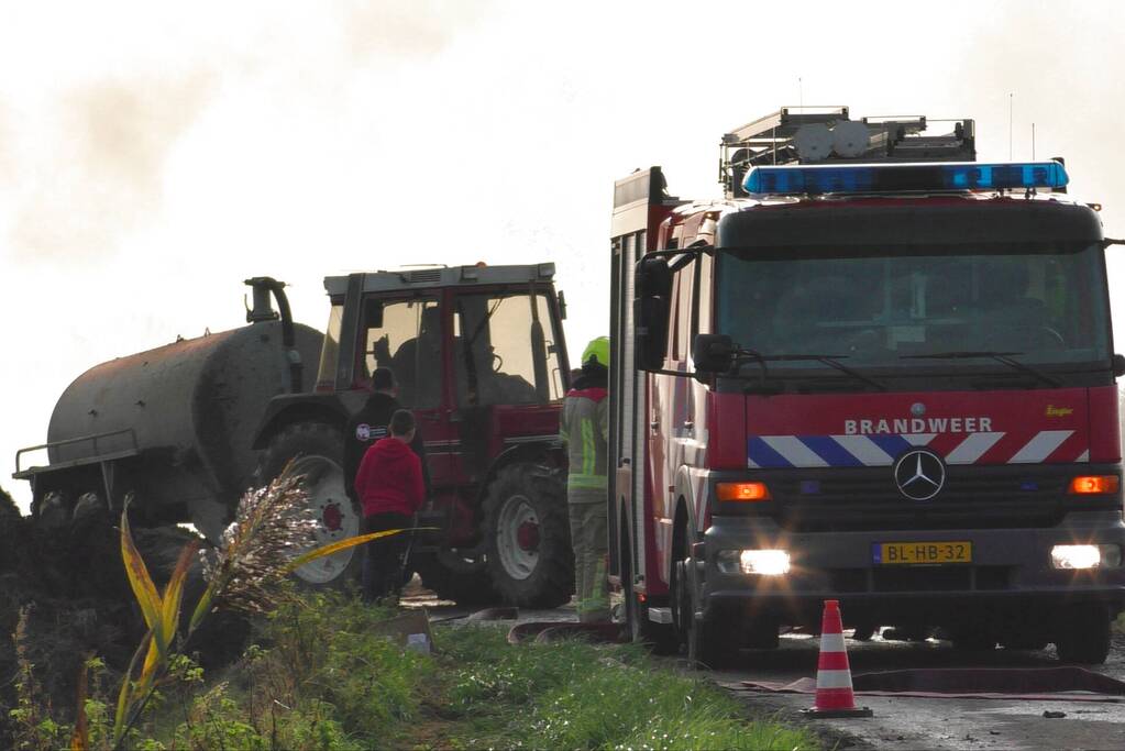 Flinke rookontwikkeling bij brand in hooibaal