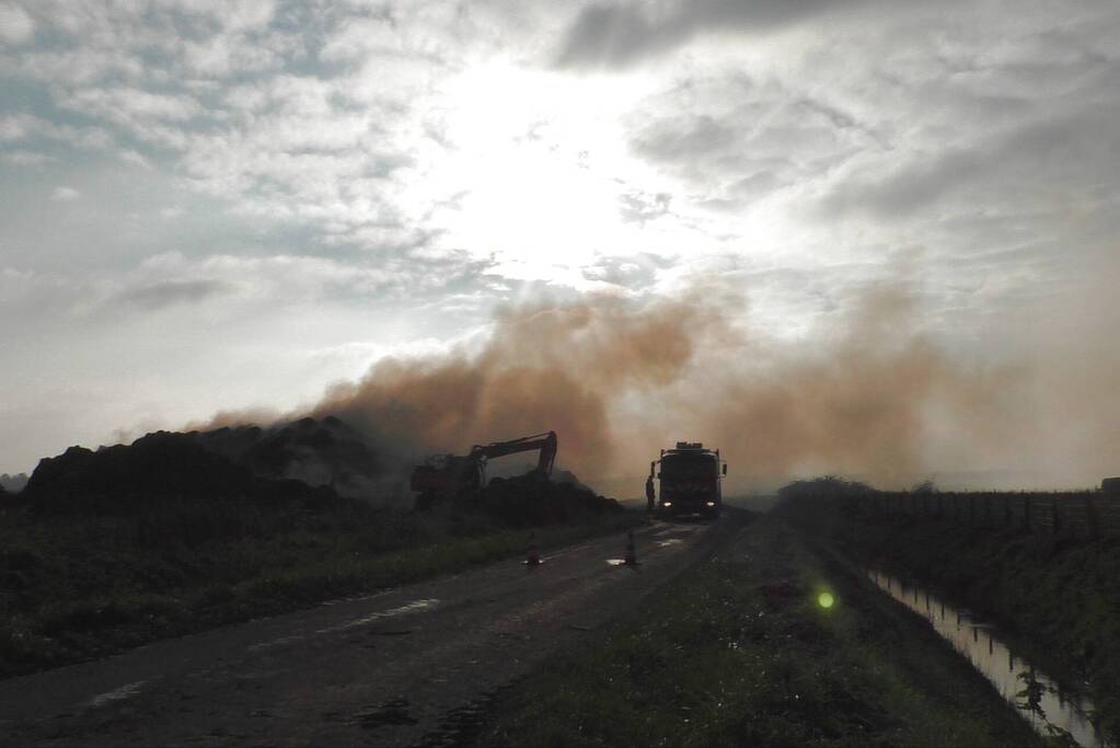 Flinke rookontwikkeling bij brand in hooibaal