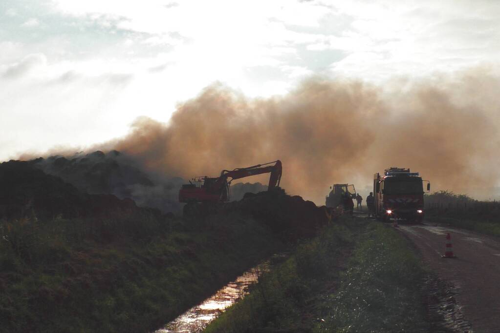 Flinke rookontwikkeling bij brand in hooibaal