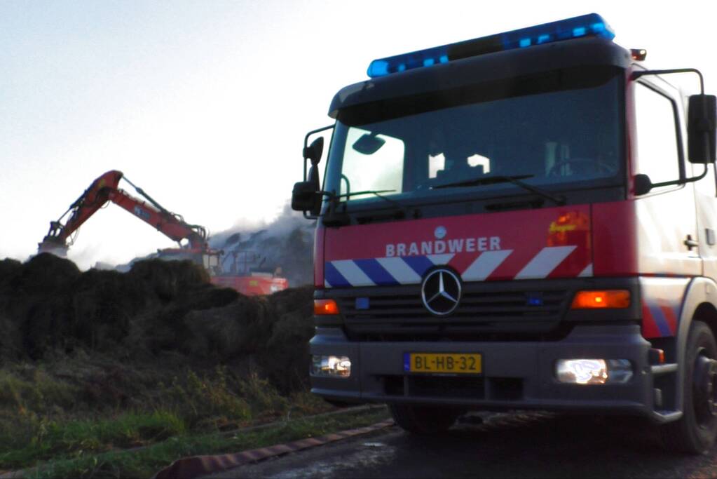 Flinke rookontwikkeling bij brand in hooibaal