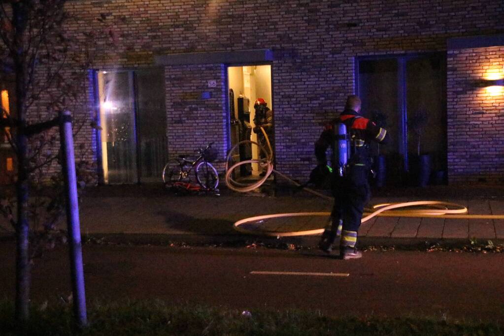 Veel bekijks bij brand in woning