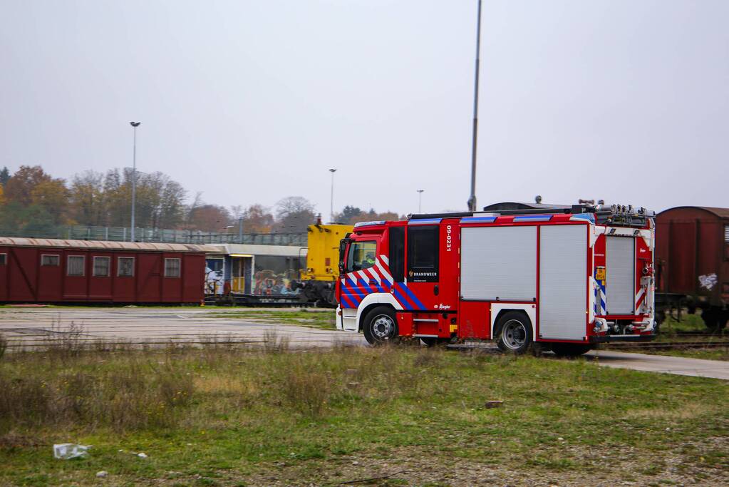 Mogelijk brand in trein bij De Rijtuigenloods