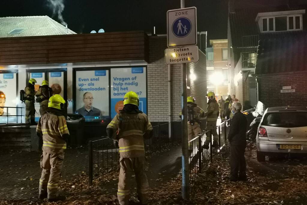 Appartementen ontruimd door brand in winkelpand