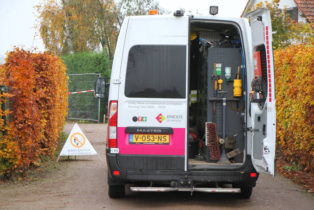 Gasleiding geraakt bij werkzaamheden