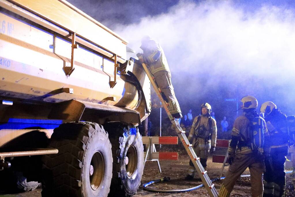 Brand in aanhanger van tractor