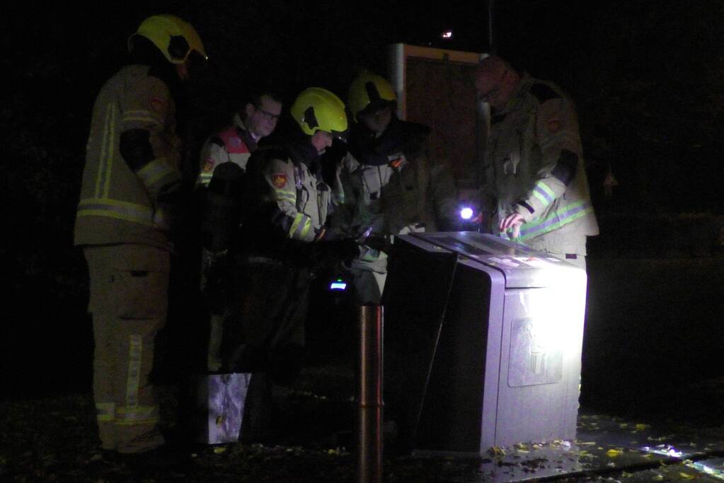 Brand in een ondergrondse container