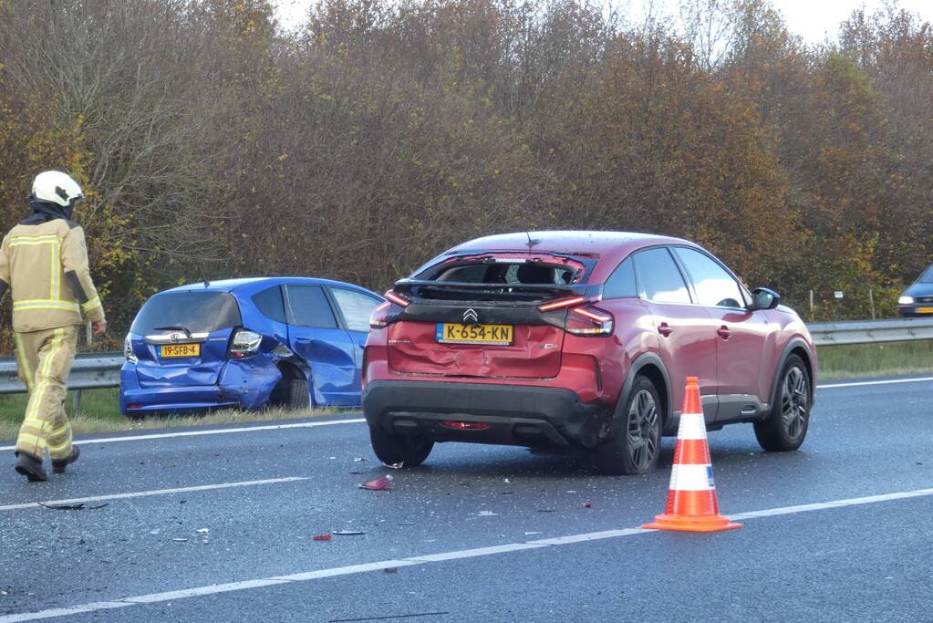 Ongeval tussen meerdere voertuigen