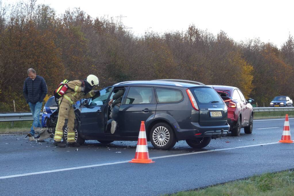 Ongeval tussen meerdere voertuigen