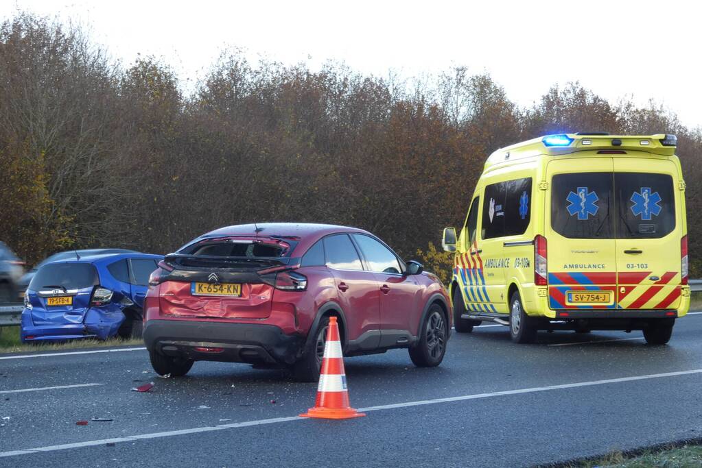 Ongeval tussen meerdere voertuigen