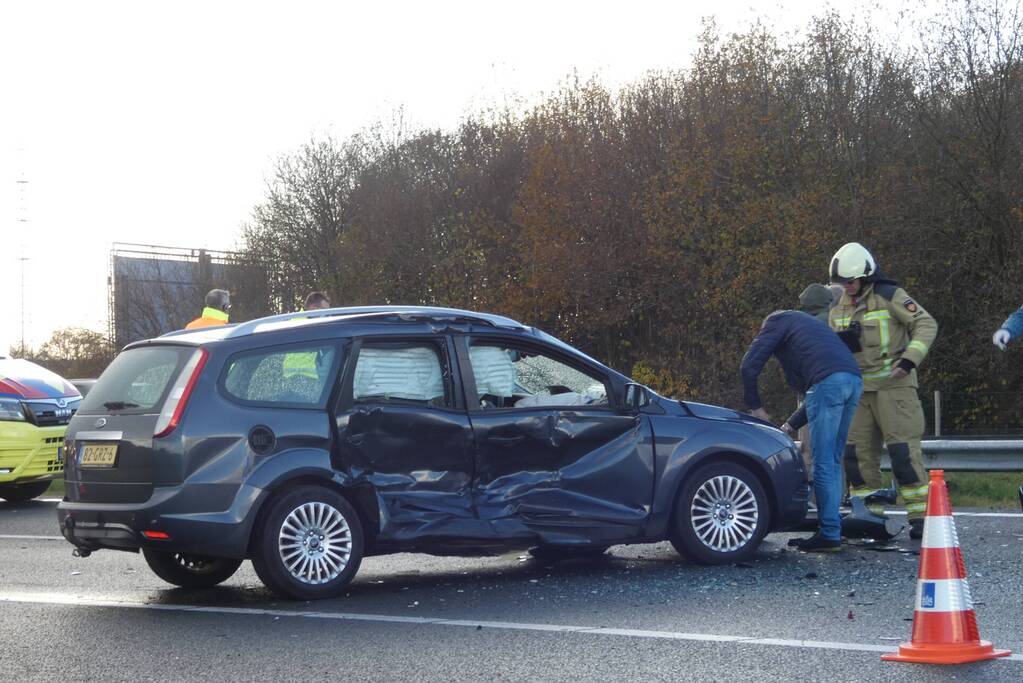 Ongeval tussen meerdere voertuigen