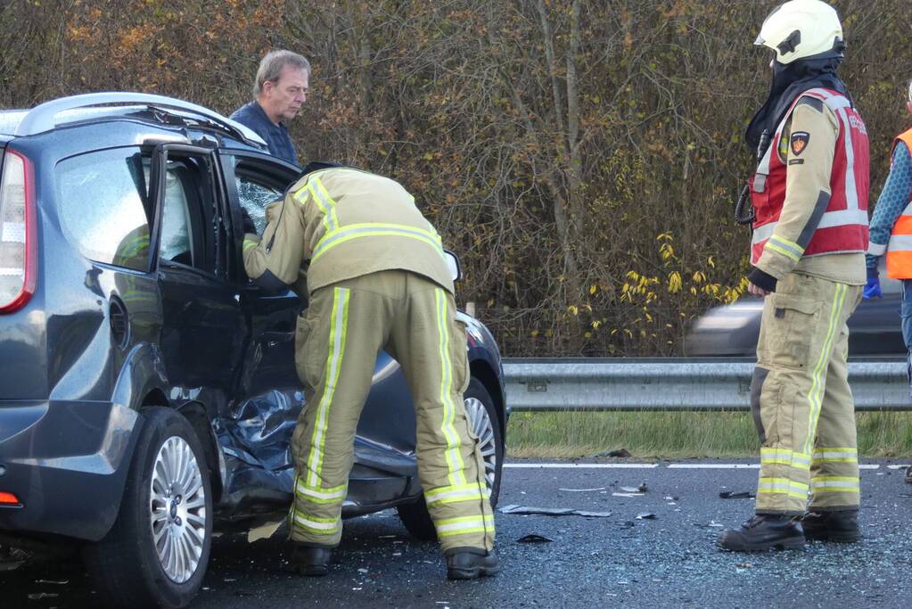 Ongeval tussen meerdere voertuigen