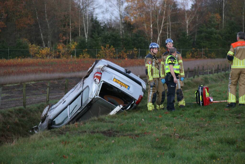 Personenauto belandt in sloot