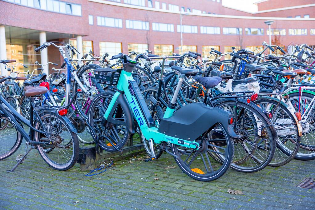 Elektrische deelfietsen klaar voor gebruik