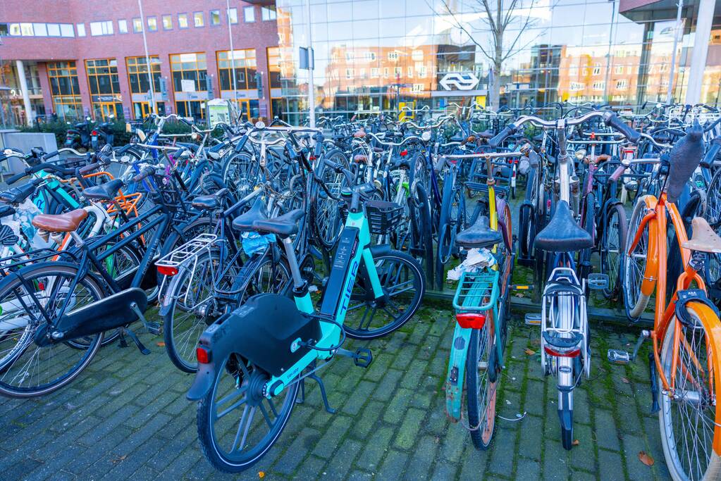 Elektrische deelfietsen klaar voor gebruik