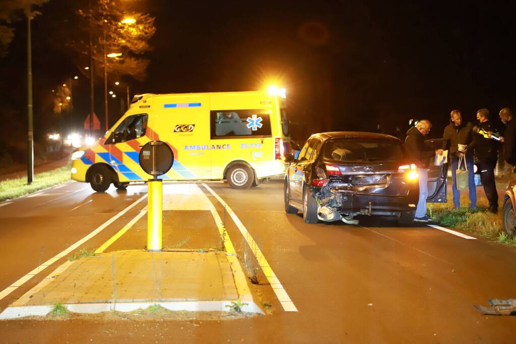 Gewonde door kop-staart botsing