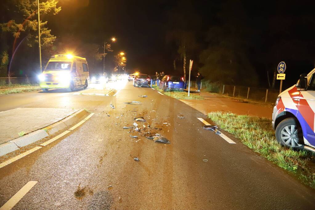 Gewonde door kop-staart botsing