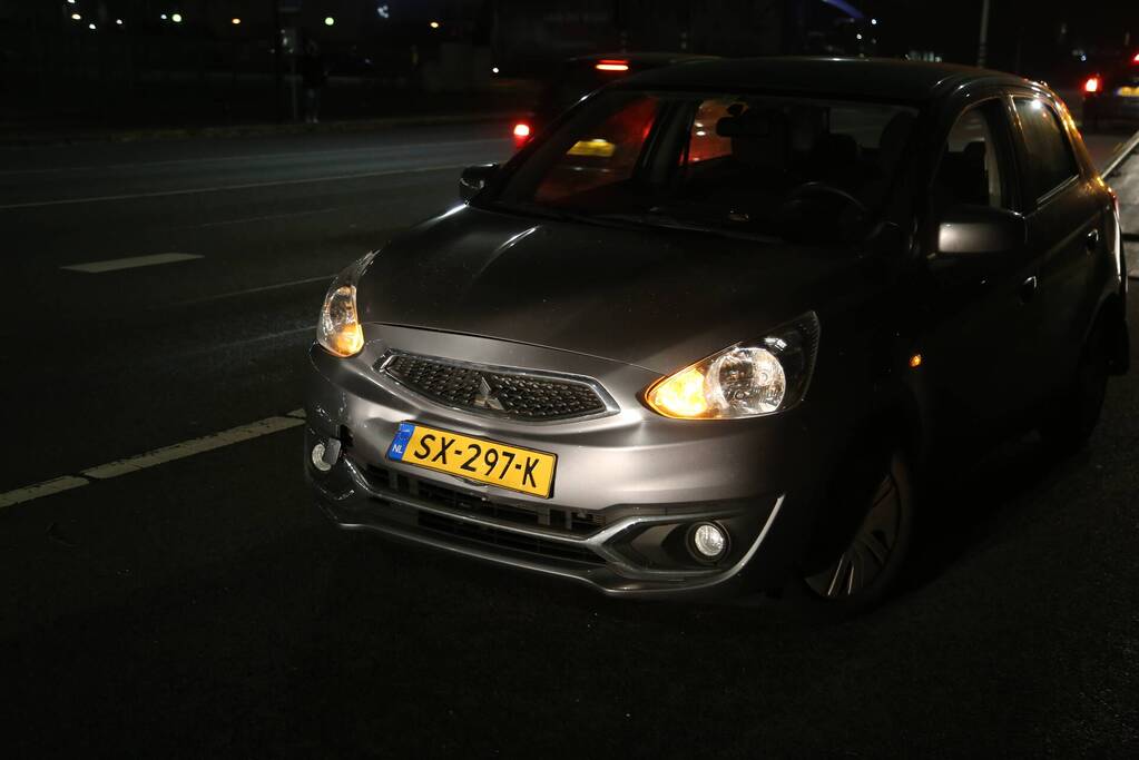 Kettingbotsing tussen vier voertuigen